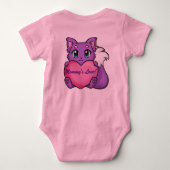 ママの愛 赤ちゃん女の子のボディスーツ ベビーボディスーツ (裏面)