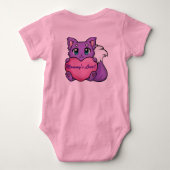 ママの愛 赤ちゃん女の子 ボディスーツ (裏面)