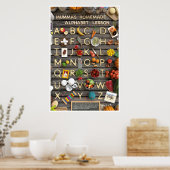 ママの手作りアルファベットレッスン ポスター (キッチン)