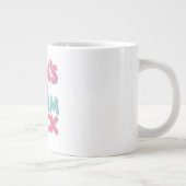 ママの新しい目覚まし時計 - かわいい赤ちゃんの名言 ジャンボコーヒーマグカップ (右)