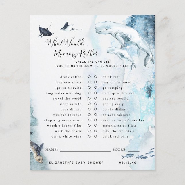 ママの方が |赤ちゃんシャワーゲーム (正面)