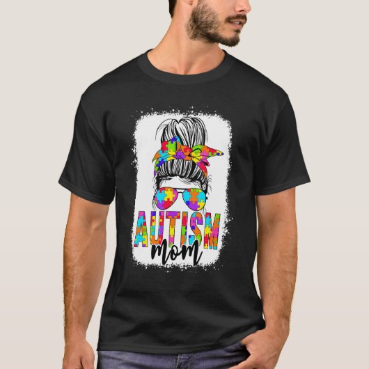 ママの日常 ゆるふわバン ヘアバンド サングラス 自閉症 認識向上 Tシャツ (正面)