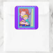 ママの日曜朝食大ステッカー スクエアシール (バッグ)