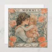 ママの暖かさ：愛するノート シーズンカード (正面/裏面)