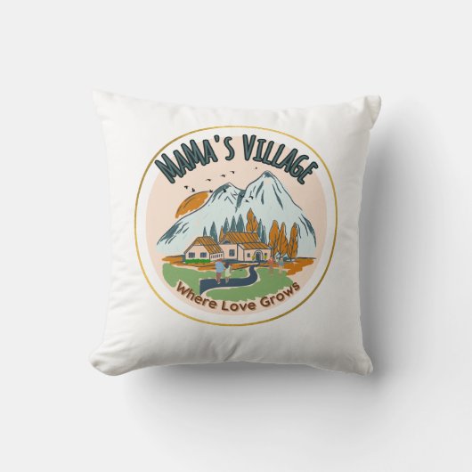 ママの村：愛が育つところ クッション (正面)