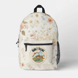 ママの村:愛が育つところ プリントバックパック