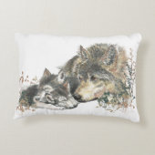 「ママの椅子は私専用」ファンシーオオカミマザー アクセントクッション (裏面)