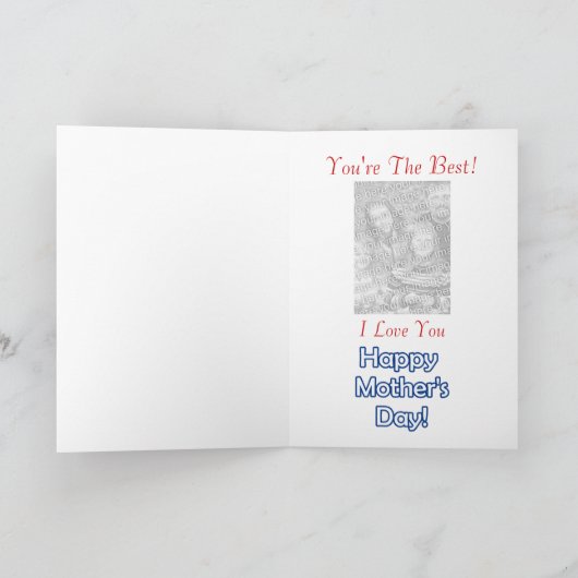 ママの母の日 – アメリカーナスタイル カード (内部)