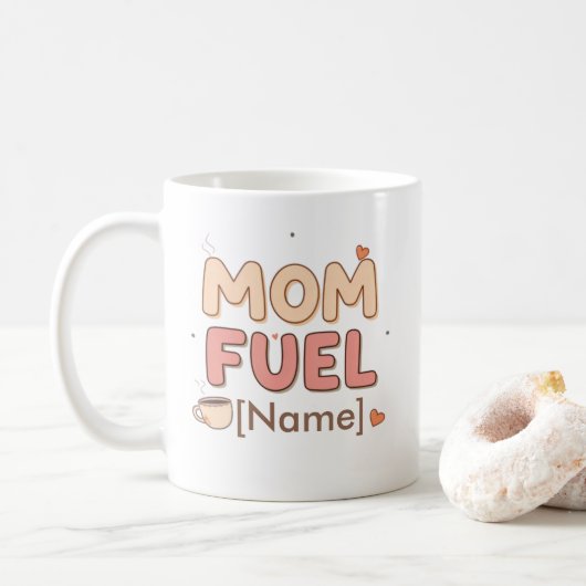ママの活力ペルソナライズドマグ コーヒーマグカップ (ドーナツ)