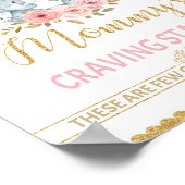 ママの渇望ステーションエレファントツインベビーシャワー ポスター (角)