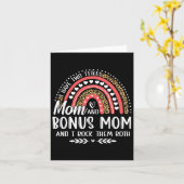 ママの特別な二つの呼び名 ボーナスママ 母の日 レオパ カード (黄色い花)