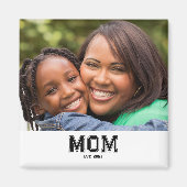 ママの特別な瞬間を捉えた 現代的でユニークな写真ギフト マグネット (正面)