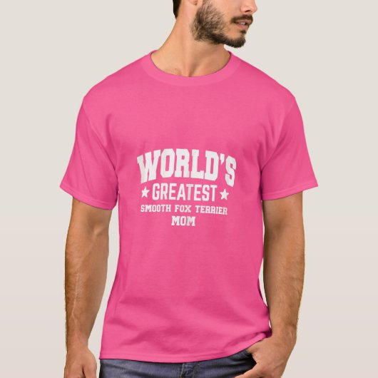 ママの犬のための女性の滑らかなキツネテリアWhit Tシャツ (正面)
