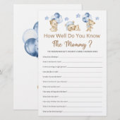 ママの男の子の赤ちゃんのシャワーをどれだけ知っているか (正面/裏面)