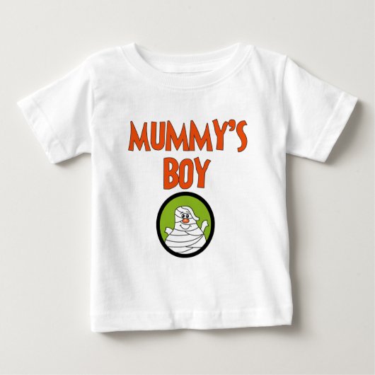 ママの男の子ハロウィーンTシャツとプレゼント ベビーTシャツ (正面)