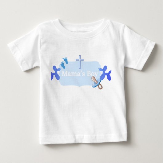ママの男の子ベビーTシャツ ベビーTシャツ (正面)