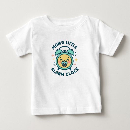 ママの目覚まし時計 トッドラーTシャツ ベビーTシャツ (正面)