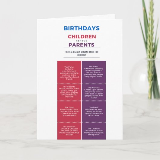 ママの真実の誕生日カード カード (正面)