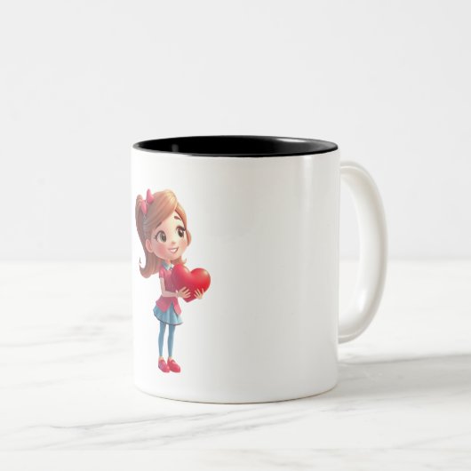 ママの私の時間誕生日結婚のアニバーサリーギフト ツートーンマグカップ (正面右)