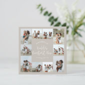 ママの素敵なモダン ミニマル フォト コラージュ 招待状 (スタンド正面)