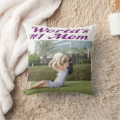 ママの紫色の写真 クッション (ブランケット)