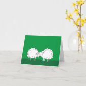 ママの羊のグリーティングカード カード (黄色い花)