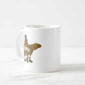 ママの背中に1匹の子が乗ったママ・ベア コーヒーマグカップ (正面左)