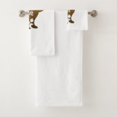 ママの背中に1匹の子が乗ったママ・ベア バスタオルセット (インサイチュ)