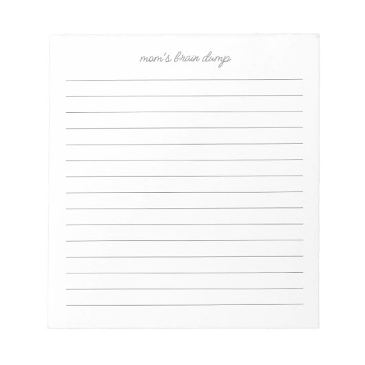 ママの脳ダンプリスト ノートパッド (正面)