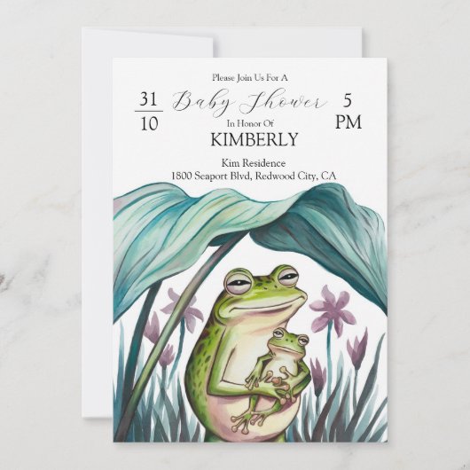 ママの腕の中 招待状 (正面)