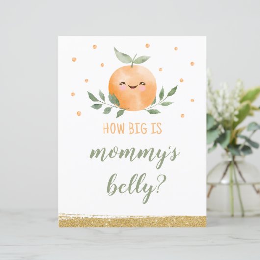 ママの腹のサインの大きさを推測するかわいこちゃん (スタンド正面)