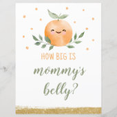 ママの腹のサインの大きさを推測するかわいこちゃん (正面)