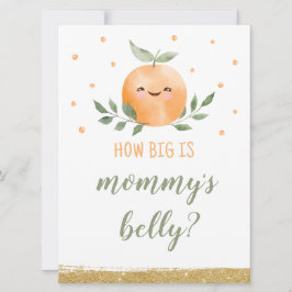 ママの腹のサインの大きさを推測するかわいこちゃん 招待状