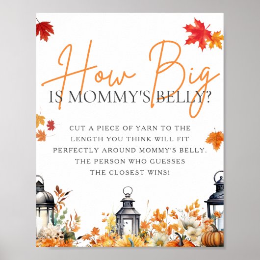 ママの腹の大きさなんてカボチャの小さなゲーム ポスター (正面)