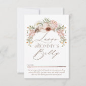 ママの腹の大きさベビーシャワーゲームカード 招待状 (正面)