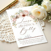 ママの腹の大きさベビーシャワーゲームカード 招待状