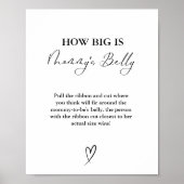 ママの腹の大きさ赤ちゃんシャワーゲーム ポスター (正面)