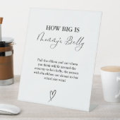 ママの腹の大きさ赤ちゃんシャワーゲーム 台座サイン (インサイチュ)