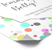 「ママの腹の大きさ」カラー数々のベビーシャワー ポスター (角)