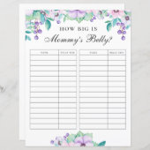 ママの腹の大きさ。フローラの赤ちゃんシャワー (正面/裏面)