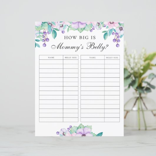 ママの腹の大きさ。フローラの赤ちゃんシャワー (スタンド正面)