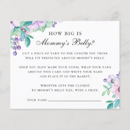 ママの腹の大きさ。フローラの赤ちゃんシャワー チラシ