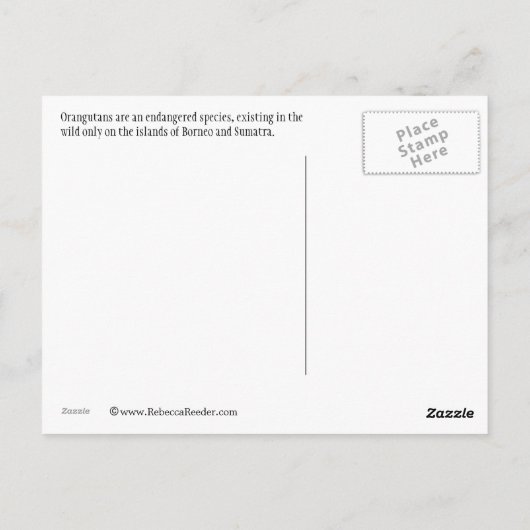 ママの膝の上で安全 ポストカード (裏面)