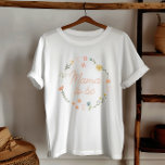 ママの花エレガント咲き Tシャツ<br><div class="desc">このマエレガントマTシャツは、美しい植物性の野花のイラストレーションを備え、デイジー、ひまわりの花や多くの植物学。フローラの赤ちゃんエレガントのシャワーに最適なピンクとデザイン。</div>