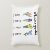 ママの花園4名パーソナライズされた アクセントクッション (正面(垂直))