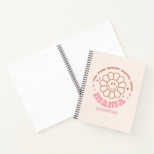 ママの花：愛され、強く、美しく、価値がある ノートブック (内部)