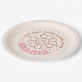 ママの花：愛され、強く、美しく、価値がある ペーパープレート (アングル)