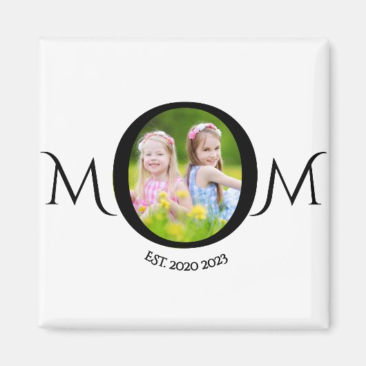 ママの記念写真ギフト マグネット (正面)