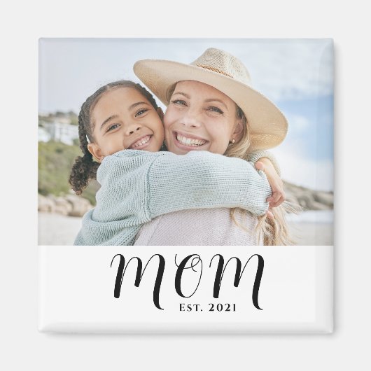 ママの記念写真ギフト マグネット (正面)