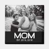 ママの記念写真 マザーズデー マグネット (正面)